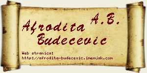 Afrodita Budečević vizit kartica